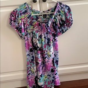 Watercolor flowers blouse